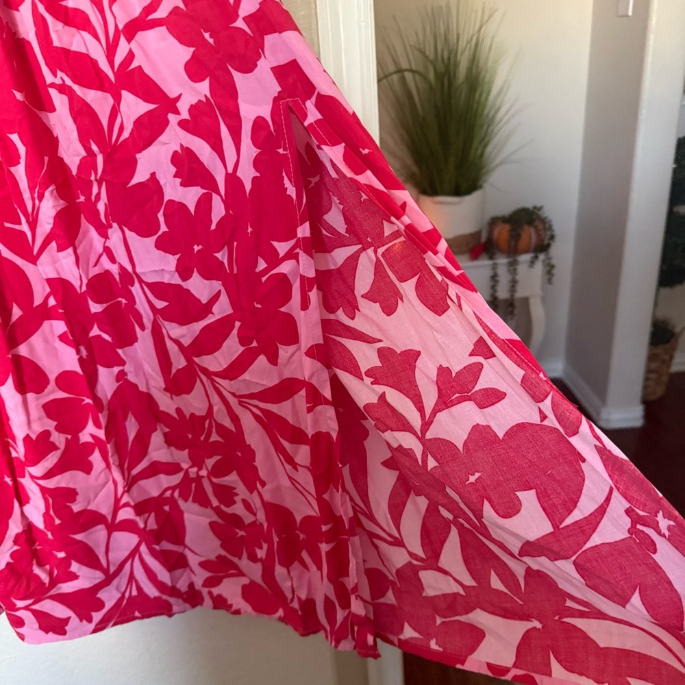 Floral Red and Pink Women's Skirt Abel the Label LARGE - Picture 7 of 13